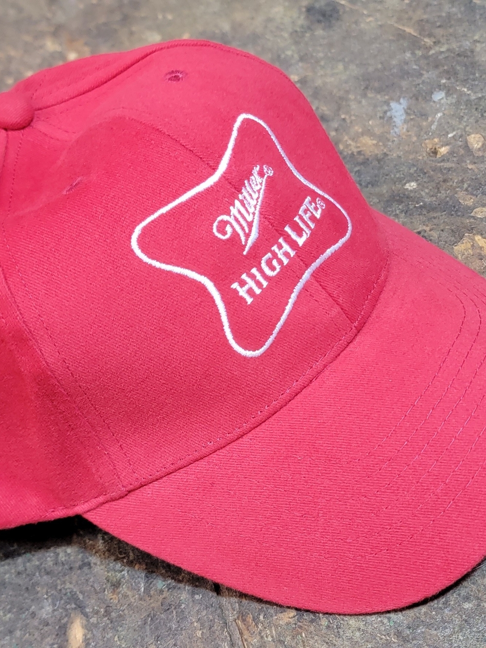 New.. Miller High Life Red Embroidered Baseball Cap
